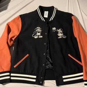 Disney Black and White Varsity Jacket